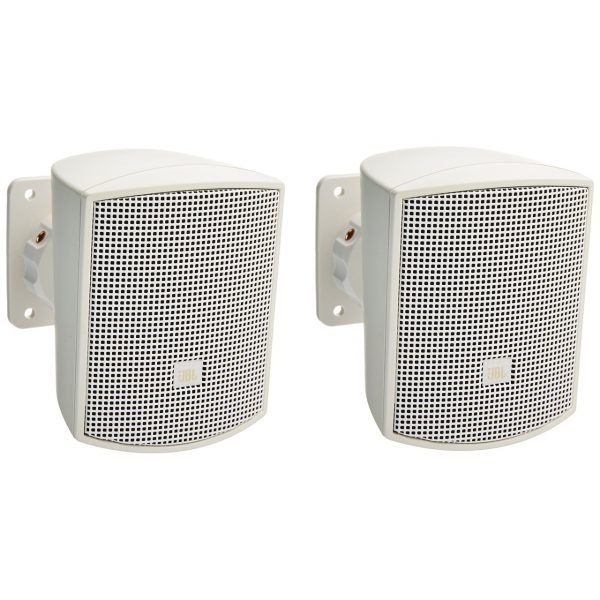 JBL CONTROL 52-WH 2.5-Inch 16 Ohm 50 Watt Surface-Mount Satellite Speaker for Control 50 Subwoofer - White - Pair