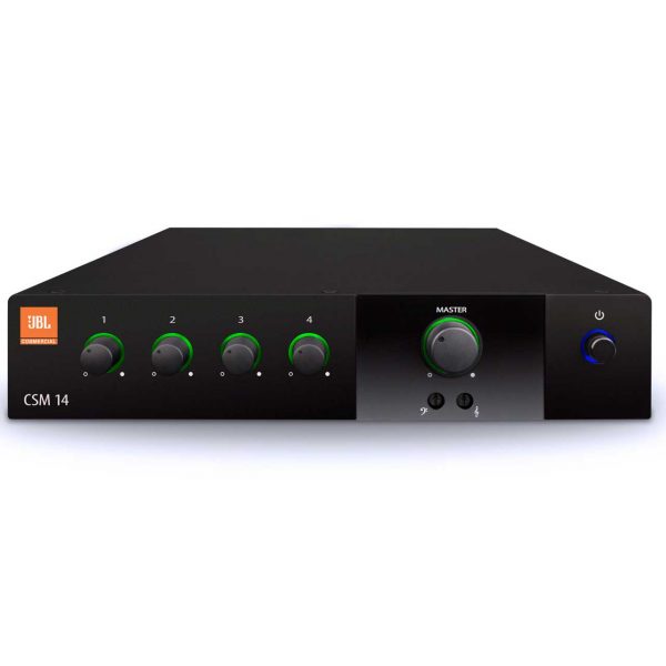 JBL CSM14 4 In / 1 Out Fanless Commercial Mixer with Euroblock Connectors