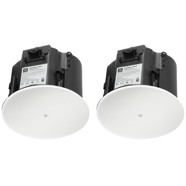 JBL Control 426C/T-LS 6.5-Inch CRBI-Equipped Two-Way Coaxial Ceiling Loudspeaker for Life Safety Applications - Pair