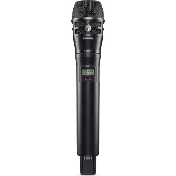 Shure ADX2FD/K8B Axient Digital Handheld Transmitter w/ KSM8 Capsule - Freq Diversity - G57 (470 - 616MHz) - Black