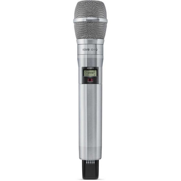 Shure ADX2FD/K9N Axient Digital Handheld Transmitter w/ KSM9 Capsule - Freq Diversity - G57 (470 - 616MHz) - Nickel
