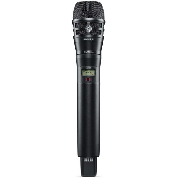 Shure ADX2/K8B Axient Digital Handheld Transmitter w/ KSM8 Capsule & ShowLink - G57 (470 - 616MHz) - Black