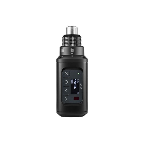 Shure ADX3 Axient Digital Plug-On 3-Pin XLR Transmitter with ShowLink Remote Control Built-in - G57 470-608 Mhz