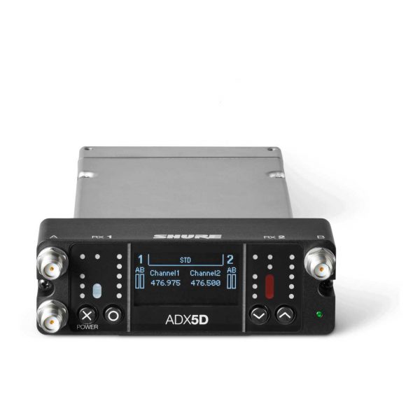 Shure ADX5D-A Dual-Channel Wireless Microphone Receiver - Frequency (470-636 MHz)