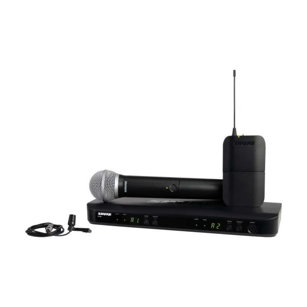 Shure BLX1288/CVL-J11 Dual Channel Lavalier & Handheld Combo Wireless System - J11 596-616 MHz