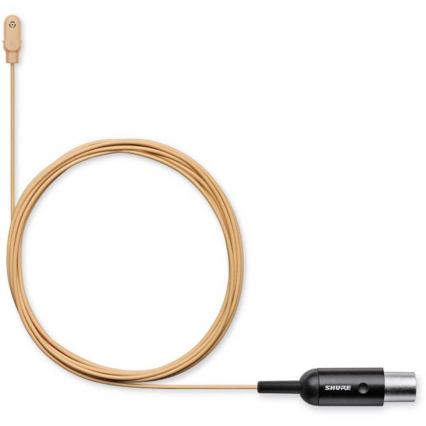 Shure DL4T/O-MTQG-A DuraPlex IP57 Omni Lav Mic with TA4F (mTQG) Connector - Tan