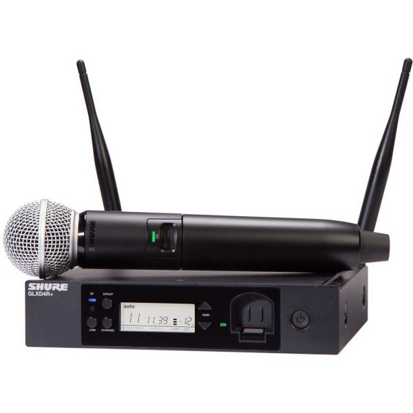Shure GLXD24R+ Dual-Band Wireless Vocal Rack System with SM58 Microphone & SB904 Li-Ion Battery - Z3 2.4 & 5.8GHz
