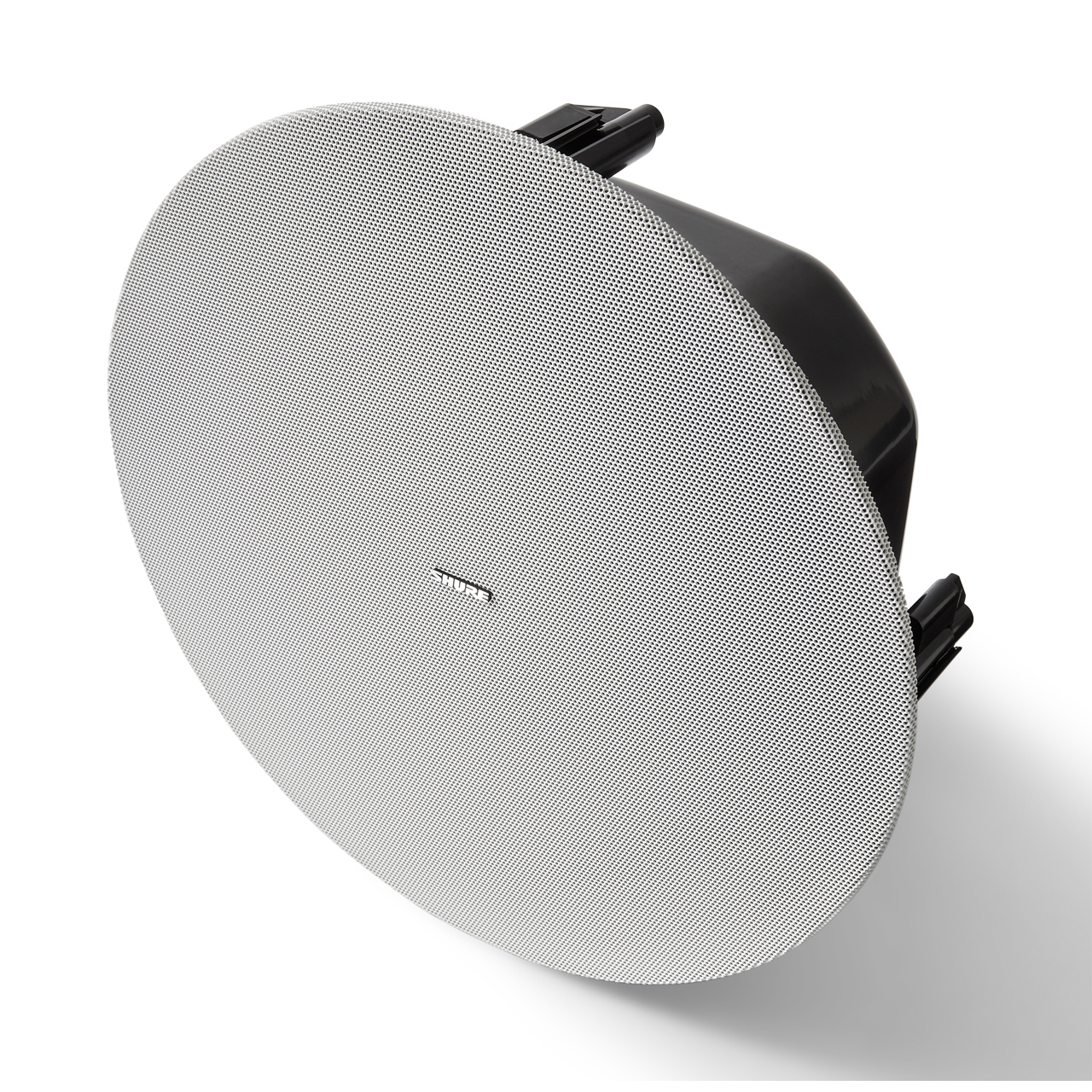 Shure MXP-5W Microflex Ceiling Mount Conferencing Loudspeaker and A-MXP-5-NCB Construction Bracket - White
