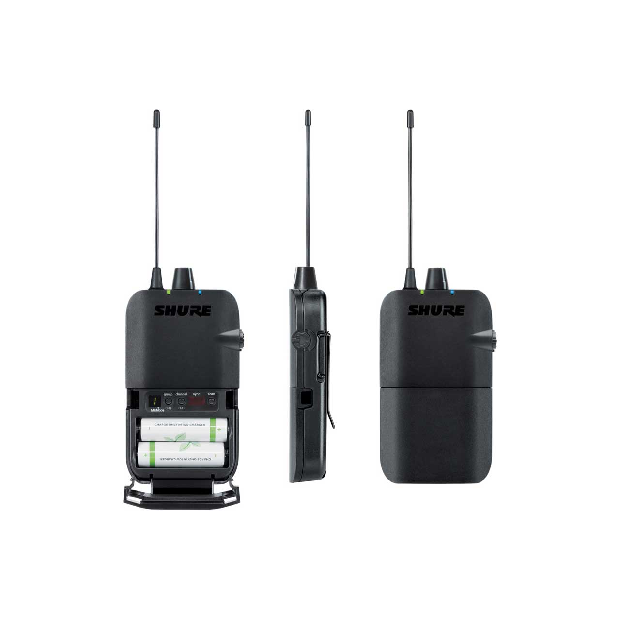 Shure P3R-J13 Wireless Bodypack Receiver for PSM300 In-ear Monitor System - J13 Frequency 566-590 MHz