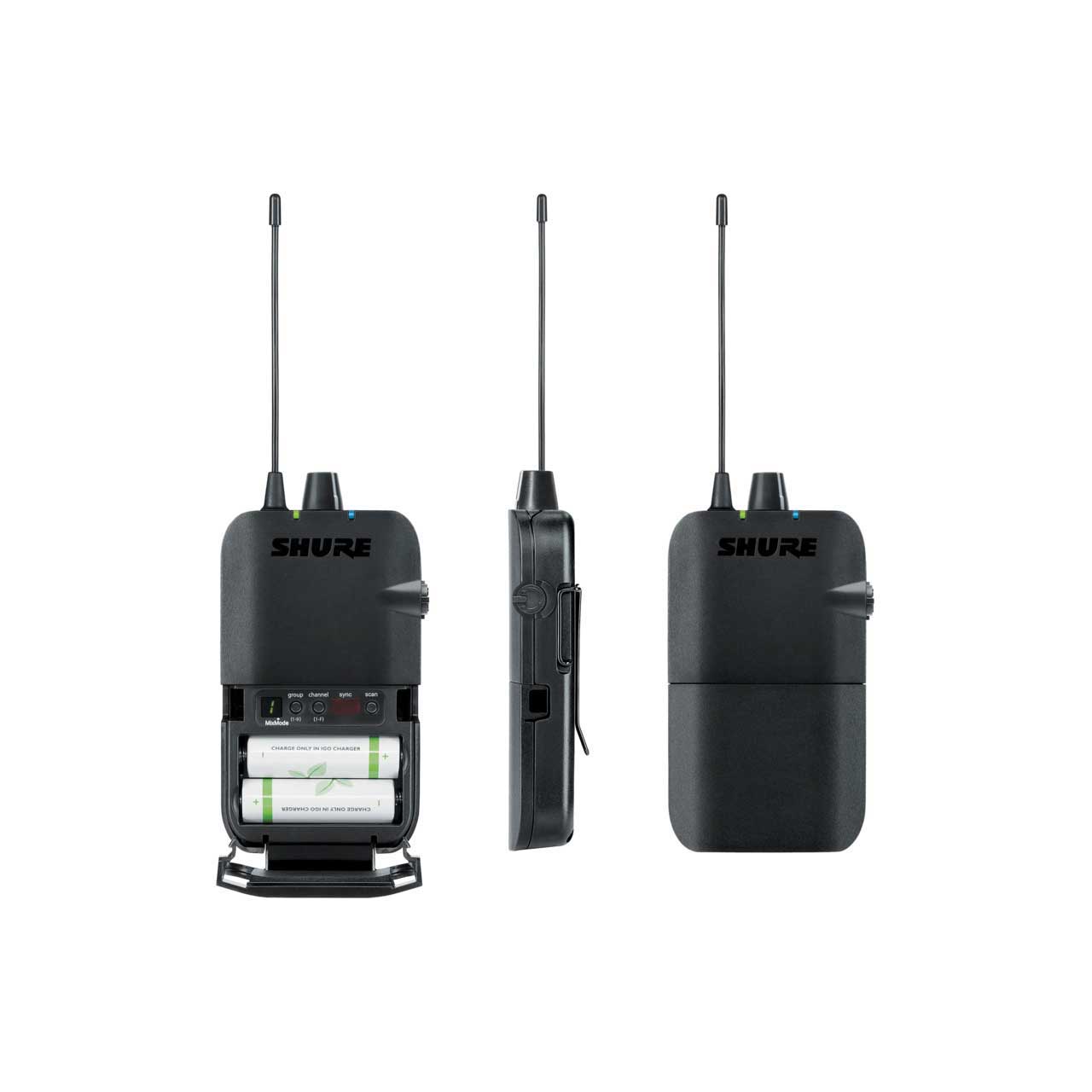 Shure P3R Wireless Bodypack Receiver for use with the PSM 300 Personal Monitor System - H20 518-542 MHz