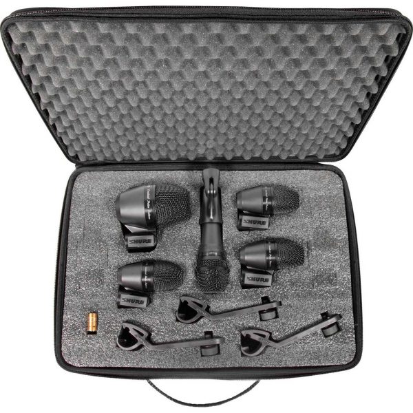 Shure PG Alta PGADRUMKIT5 5-Piece Drum Mic Kit Including Stand Adapter/Drum Mounts/Cables/Case