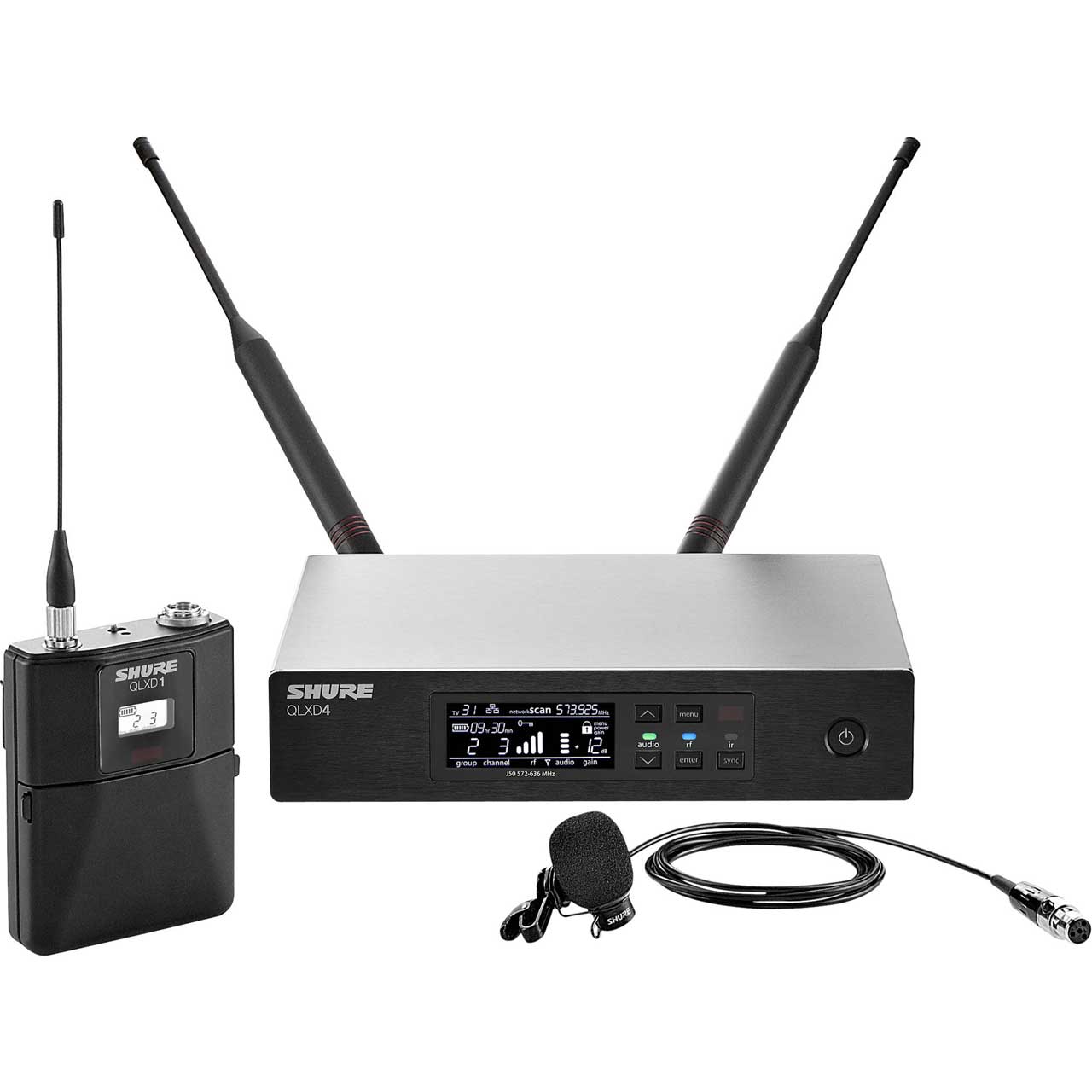 Shure QLXD14/84-V50 Digital Wireless Mic System with WL184m Lav Mic 174MHz - 216MHz