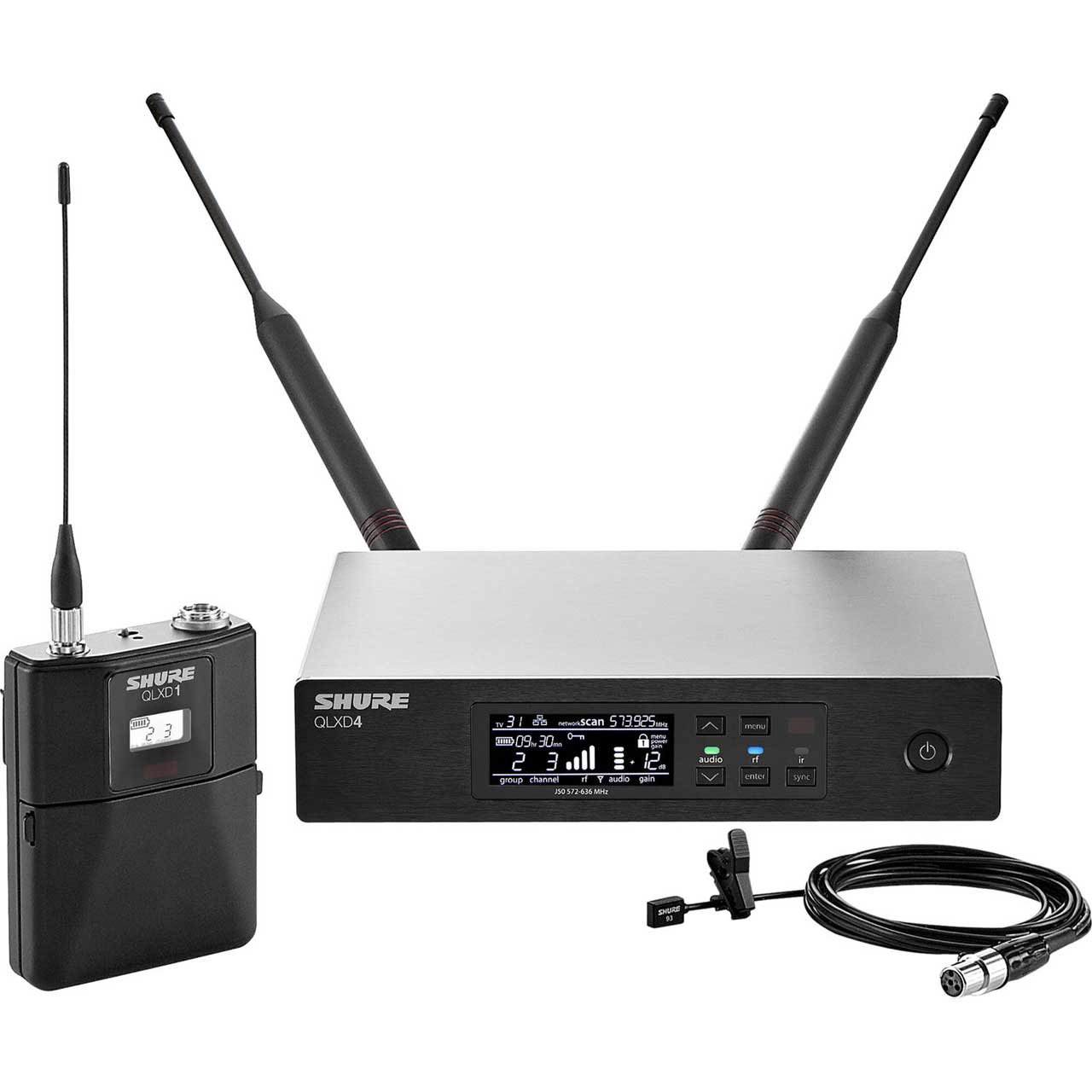 Shure QLXD14/93-V50 WL93 Lavalier Microphone System 174MHz - 216MHz