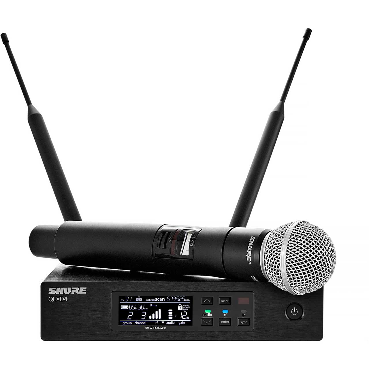 Shure QLXD24 SM58 Handheld Wireless Mic System - Channel V50 174MHz - 216MHz