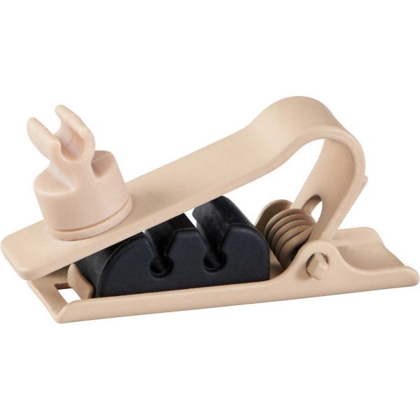 Shure RPMDL4STC/T Replacement DuraPlex Single Tie Clips for DL4 Lavalier Microphones - Tan - 3 Pack