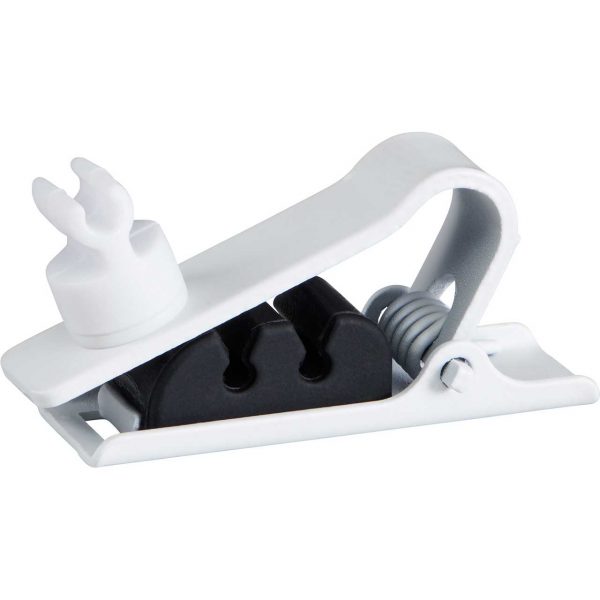 Shure RPMDL4STC/W Replacement DuraPlex Single Tie Clips for DL4 Lavalier Microphones - White - 3 Pack