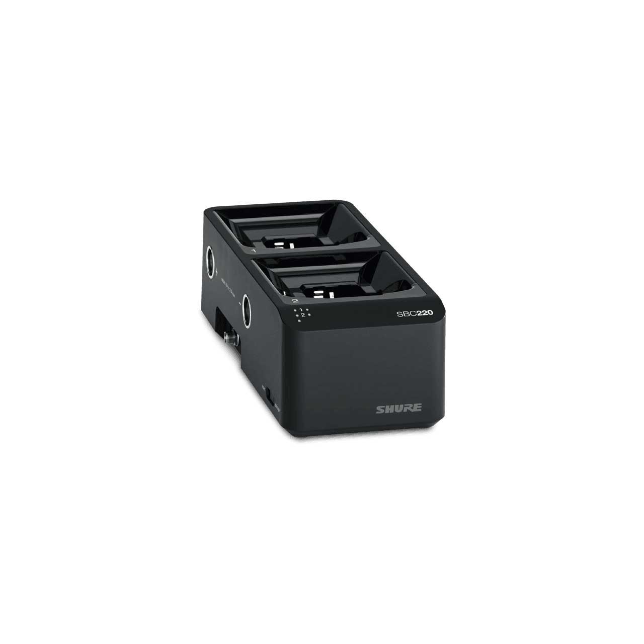 Shure SBC220 2-Bay Networked Docking Charger Station for SB900B Batteries & Select TX/RX - Power Supply Not Included