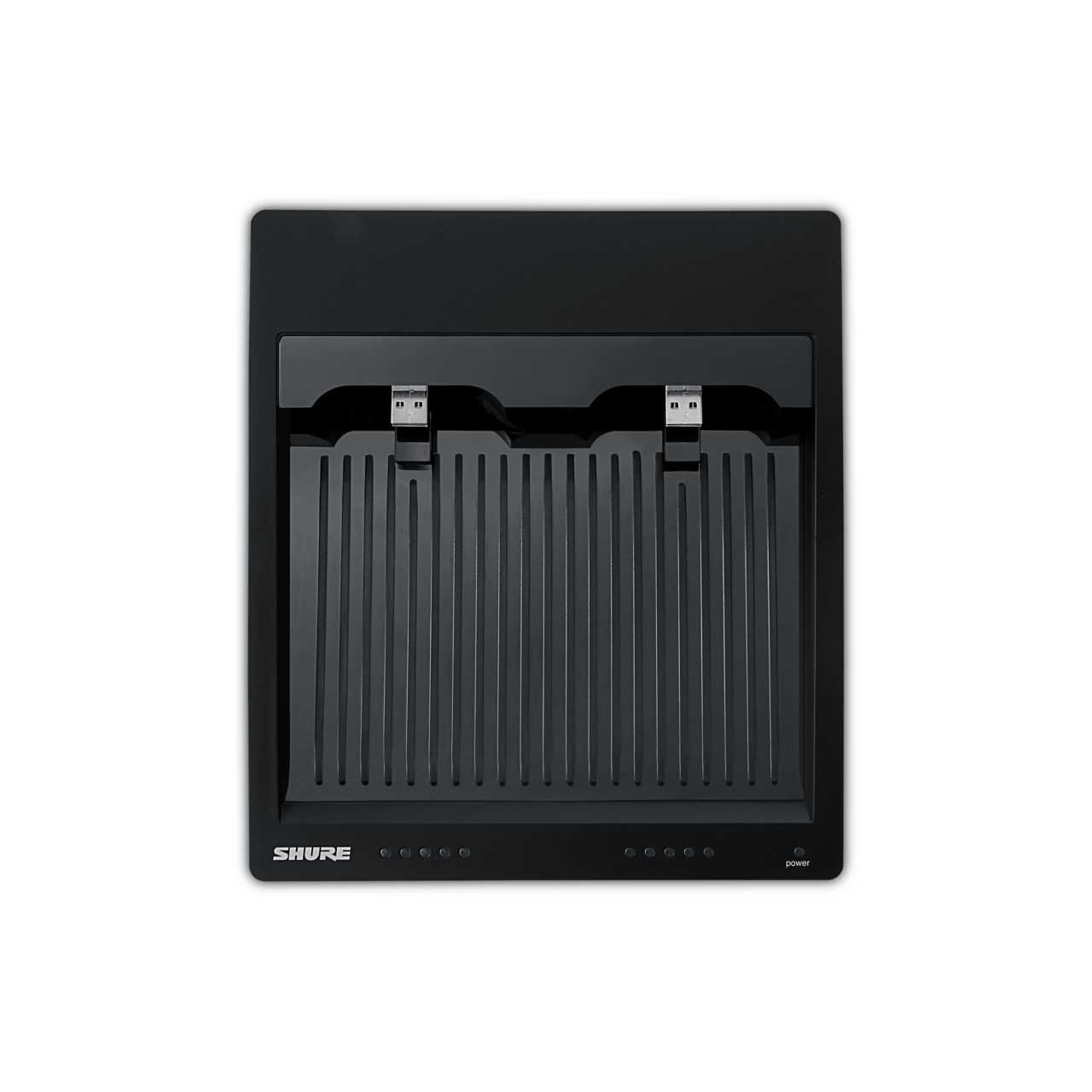 Shure SBC250-US 2-Bay Networked Charging Station for ULXD6 or ULXD8 Transmitters - PS Included