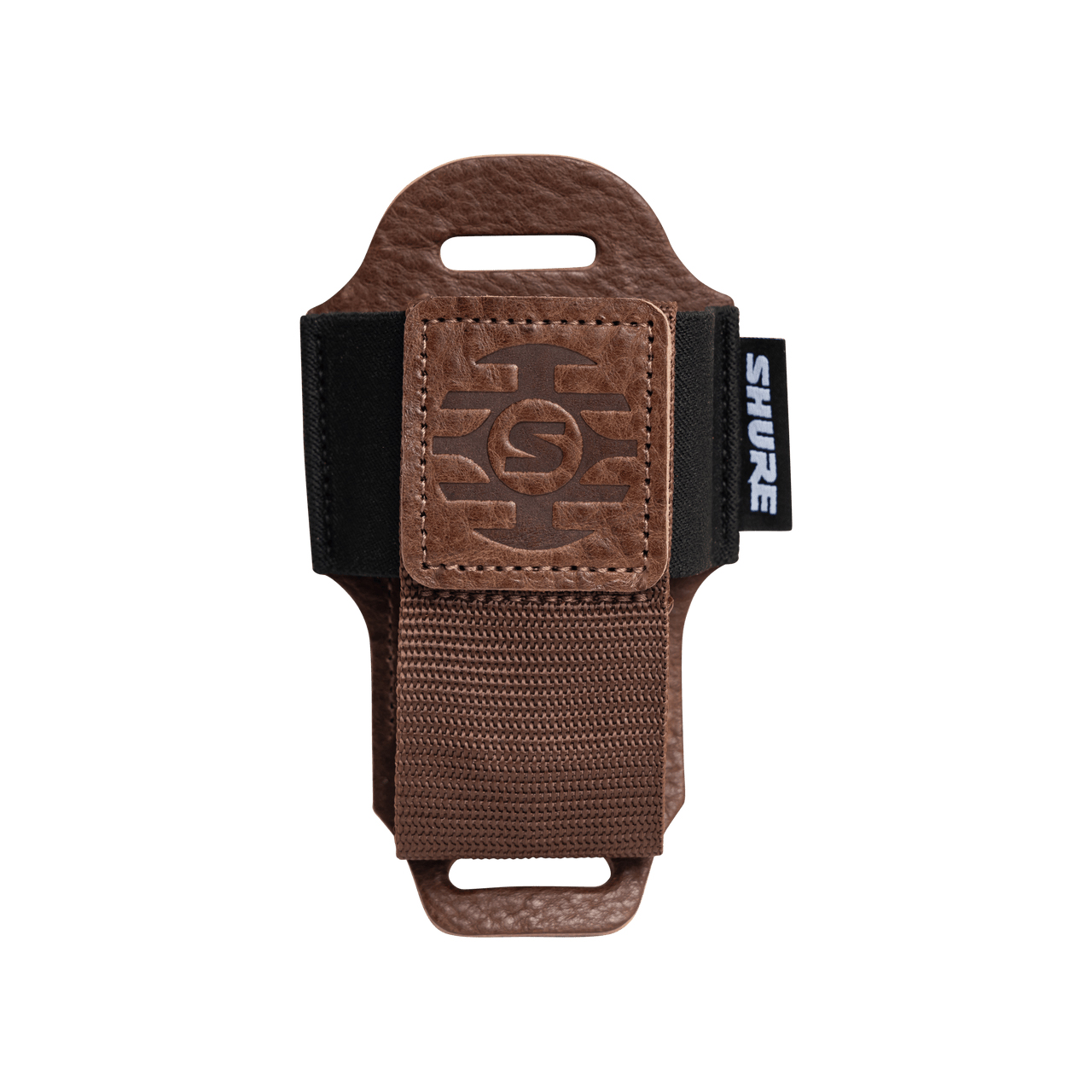 Shure SH-BODYPACK-PBN-L Premium Brown Leather Wireless Bodypack Transmitter Pouch