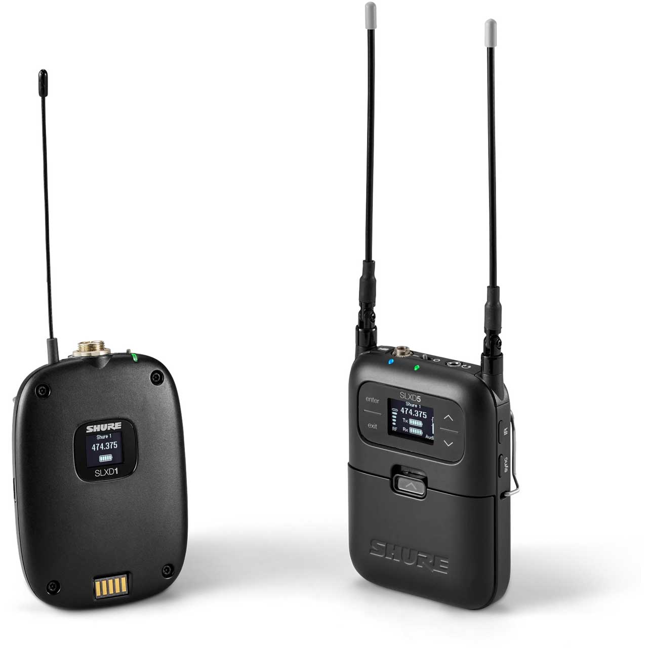 Shure SLXD15-G58 Portable Digital Wireless Bodypack System - SLXD1 Bodypack Tx - SLXD5 Single-Channel Rx - 470-514MHz
