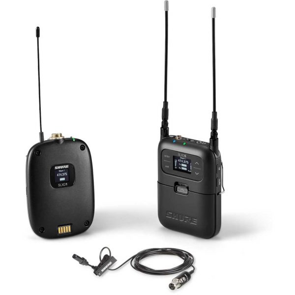 Shure SLXD15/UL4B-J52 Portable Digital Wireless System - SLXD1 Bodypack Tx/SLXD5 1-Ch Rx/UL4B Lav Mic - 558-616MHz