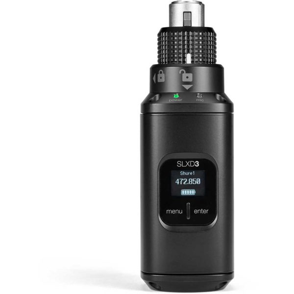 Shure SLXD3 Plug-On Digital Wireless Transmitter with XLR Connector - 470-514MHz