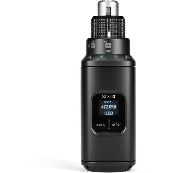 Shure SLXD3 Plug-On Digital Wireless Transmitter with XLR Connector - 558-616MHz