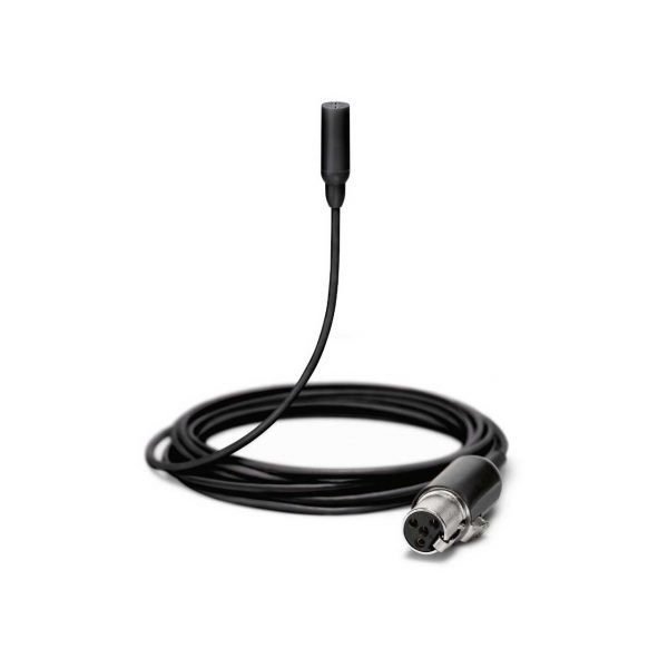 Shure TL48B/O-MTQG-A TwinPlex Omnidirectional Subminiature Lavalier Microphone with Tailored Sound Signiature - Black