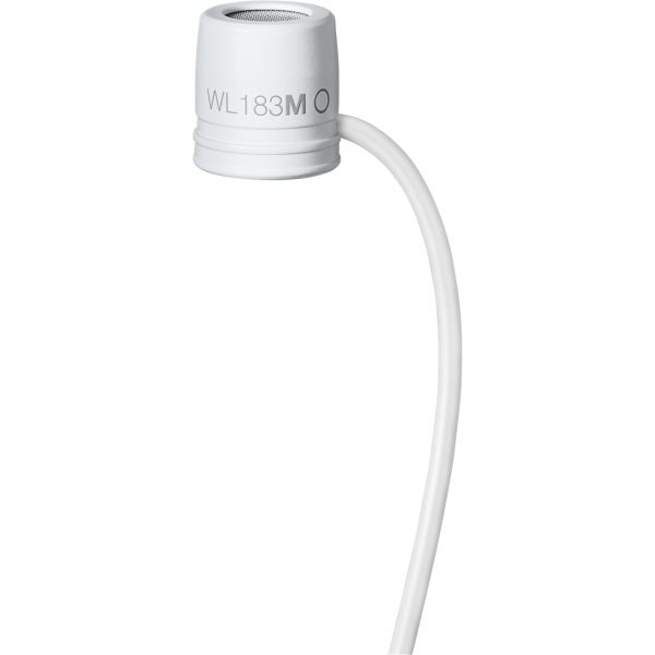 Shure WL183m Omnidirectional Low Profile Lavalier Microphone with LEMO Connector - White